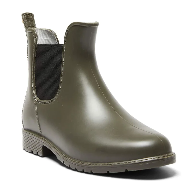 Rainy Boot in Khaki Smooth