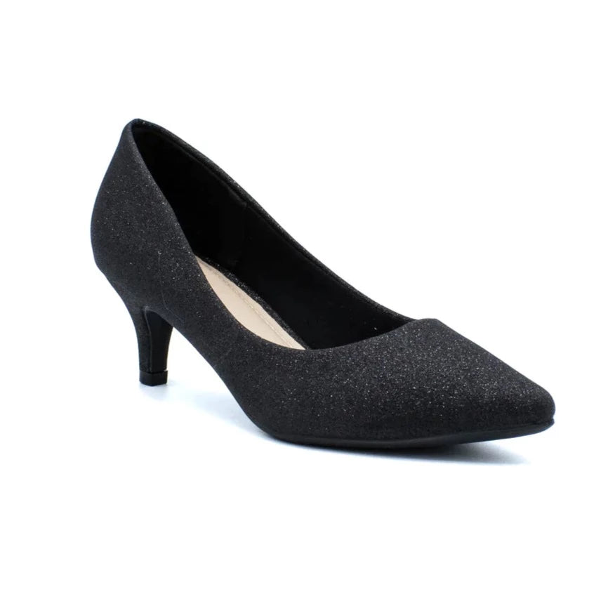 Aliyah Black Glitter Heel