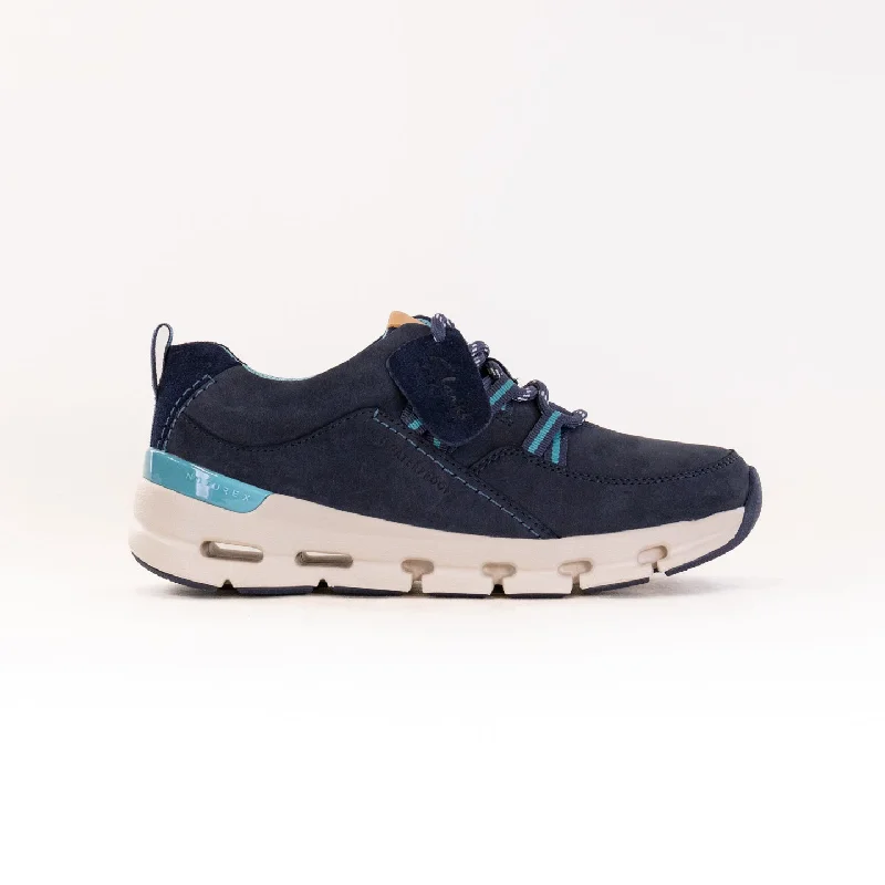 Clarks Nature X Tie Waterproof (Women's) - Navy Combi Nubuck