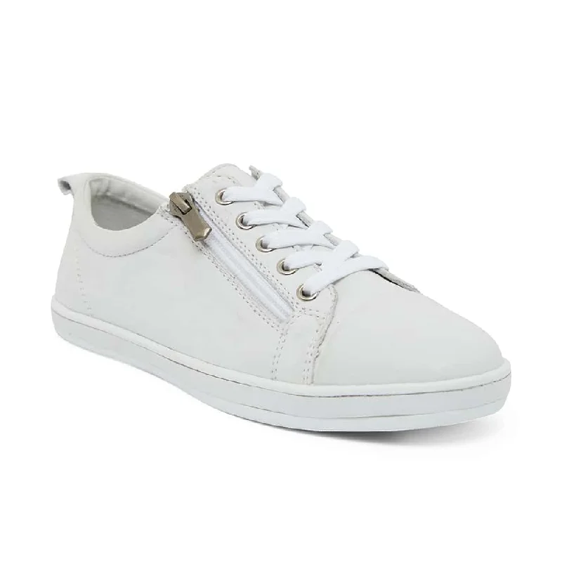 Whisper Sneaker in White Leather